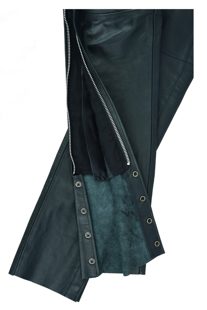 Road Rage Black leather motorcycle chaps