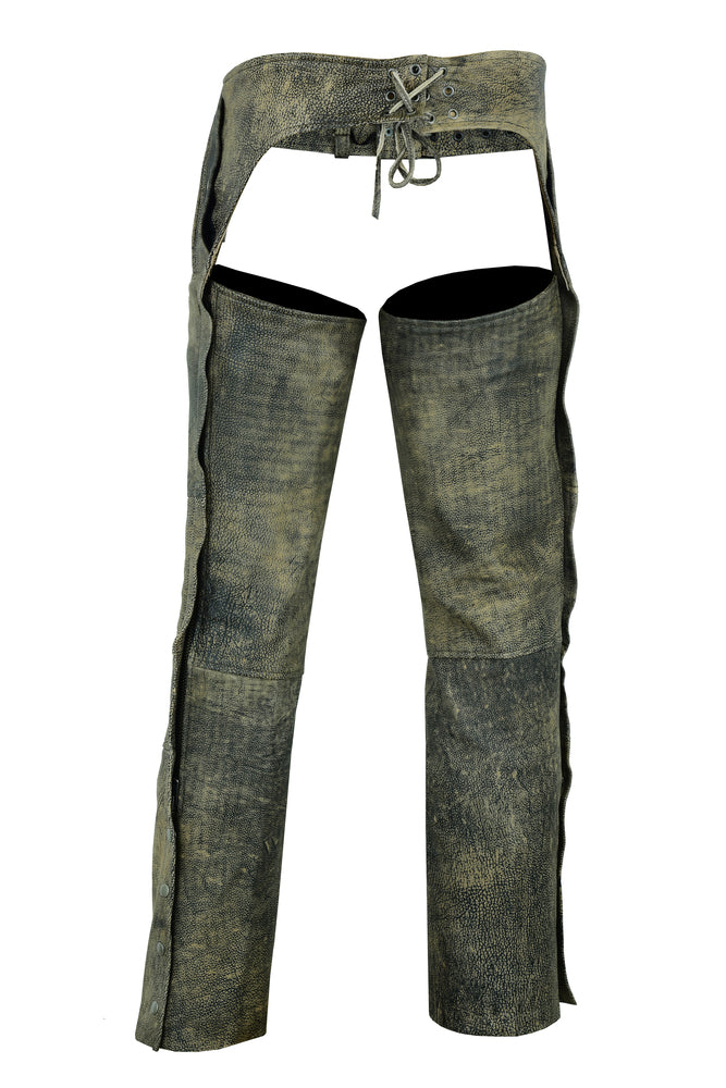 Unisex Double Deep Pocket Thermal Lined Chaps- Antique Brown