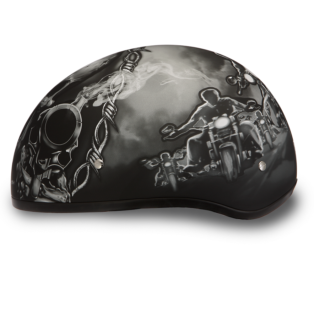 D6-G D.O.T. DAYTONA SKULL CAP - W/ GUNS