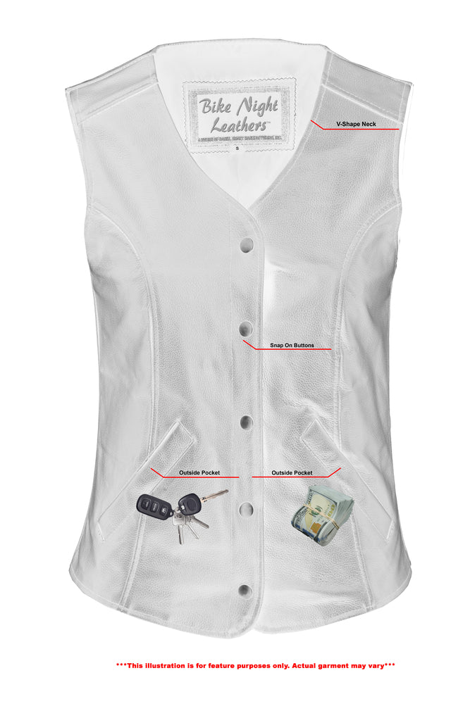 Women's Stylish Longer Body &frac34; Vest - Plain Sides