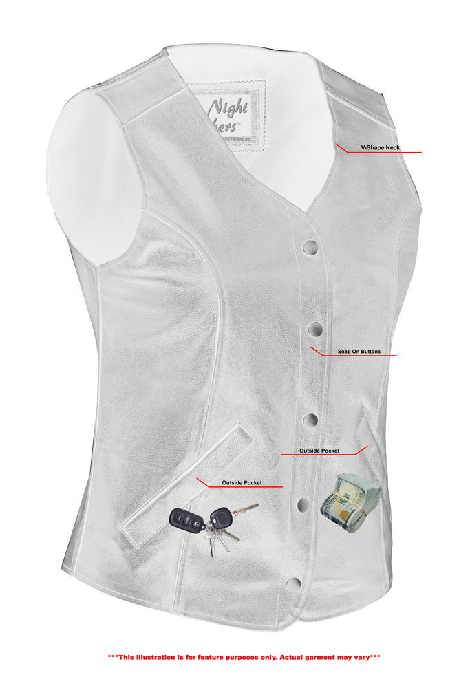 Women's Stylish Longer Body &frac34; Vest - Plain Sides