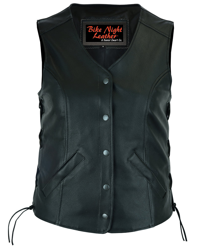 DS206 Women's Stylish Longer Body &frac34; Vest - Side Laces