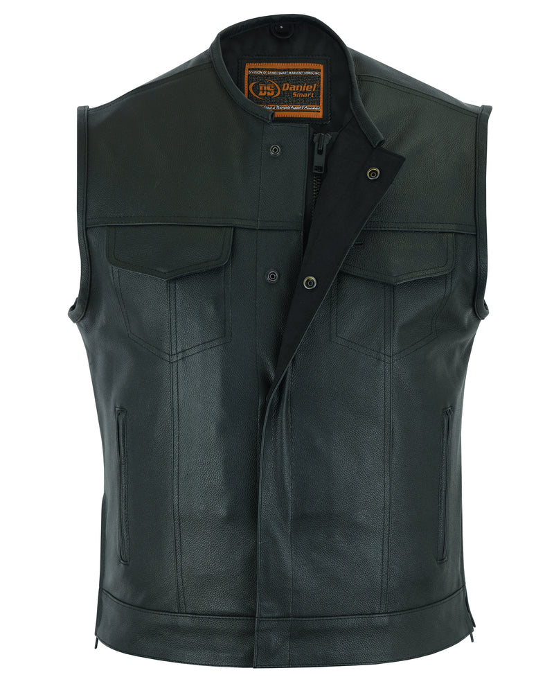 Eclipse Black Motorcycle Vest - Hidden Smart Access Pockets & Durable Lining