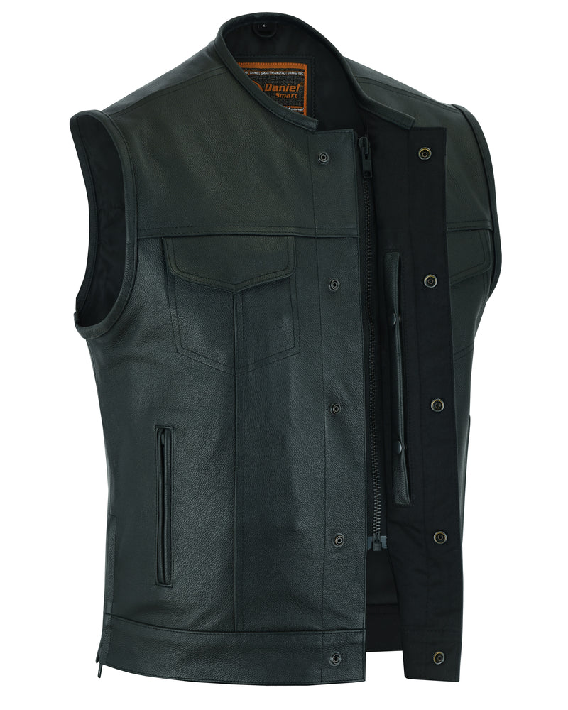 Eclipse Black Motorcycle Vest - Hidden Smart Access Pockets & Durable Lining