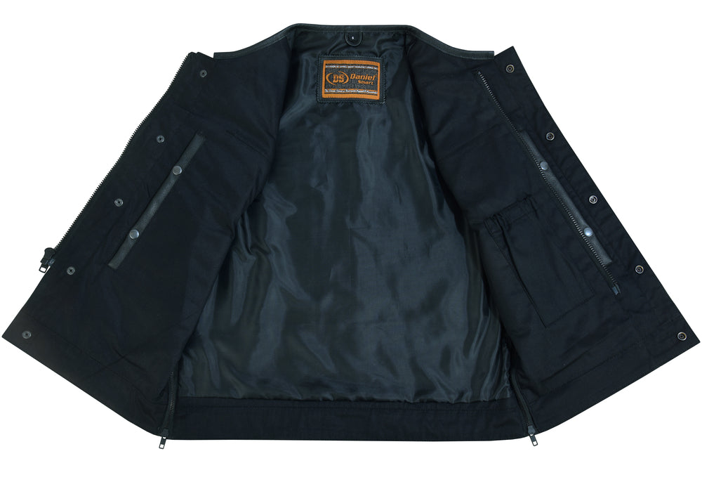 Eclipse Black Motorcycle Vest - Hidden Smart Access Pockets & Durable Lining