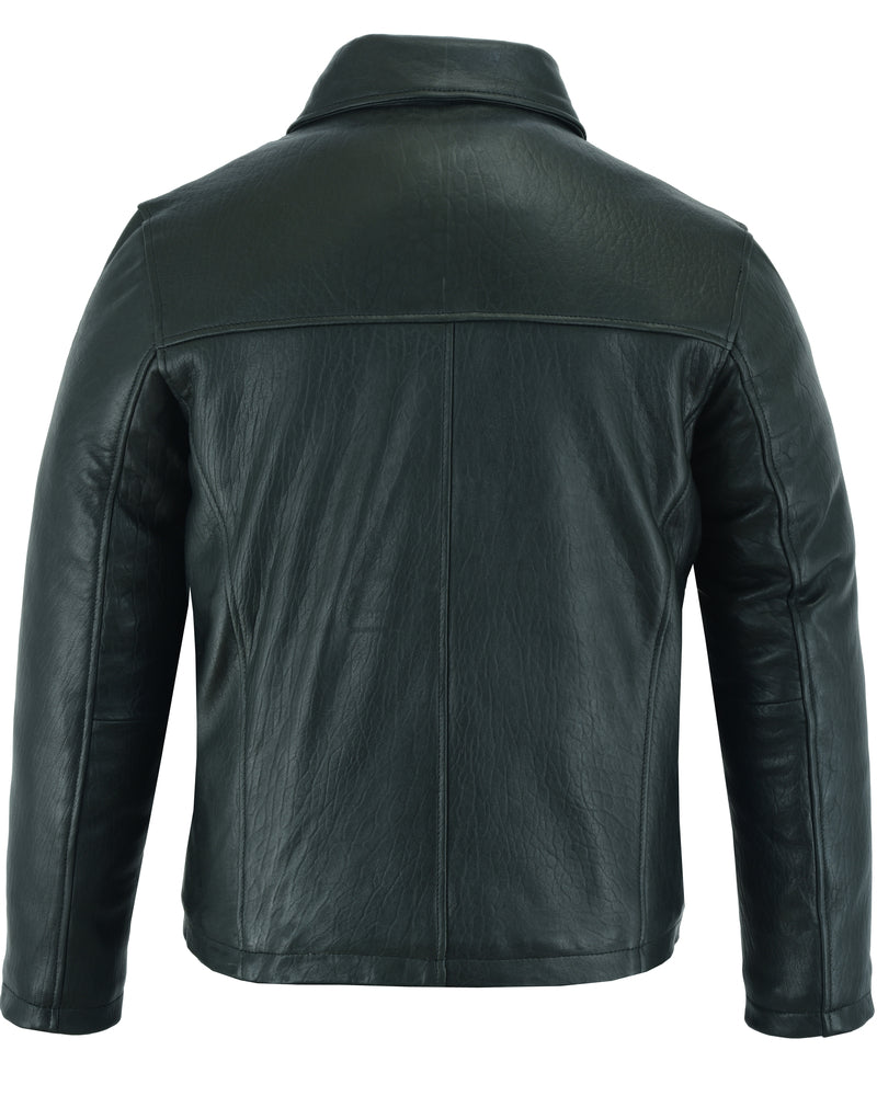 Men's Black Drum Dyed New Zealand Lambskin Jacket