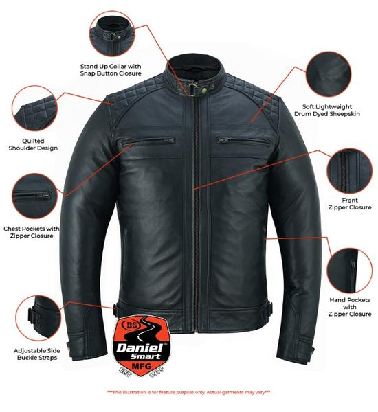 Men's Faux Leather Fashion Jacket